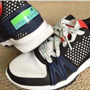 Adidas by Stella McCartney Black Mesh White Sneakers